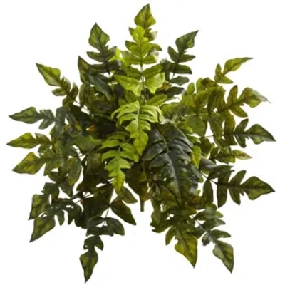 Nearly Natural 24" Holly Fern Artificial Plant, Set Of 2 In Green