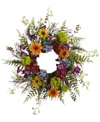 Nearly Natural 24in Spring Garden Wreath In Multi,green