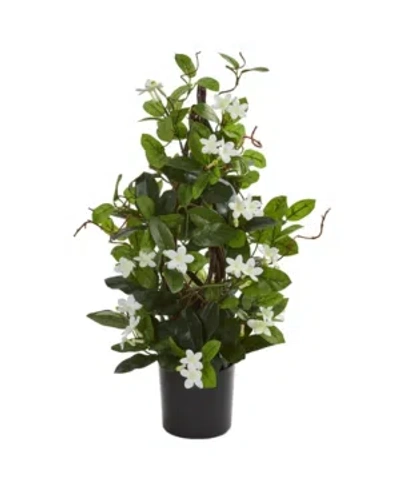 Nearly Natural 24" Stephanotis Artificial Climbing Plant In White