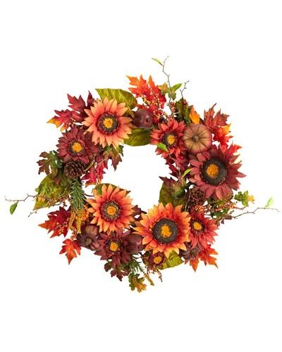 Nearly Natural 24in. Autumn Sunflower In Multi