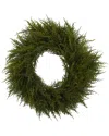 Nearly Natural 24in Cedar Wreath In Green