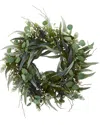 Nearly Natural 24" Eucalyptus & Mixed Greens Artificial Wreath