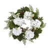 Nearly Natural 24in. Faux Hydrangea Wreath In White