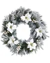 Nearly Natural Pre-lit Wreath In Multi