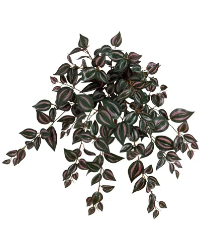 Nearly Natural 24in Uv-resistant Artificial Wandering Jew Hanging Plant (indoor/outdoor)- Set Of 3 In Green