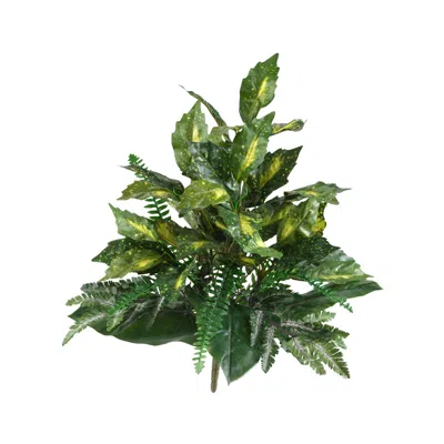 Nearly Natural 25" Mixed Greens Artificial Plant, Set Of 2 In Green,yellow