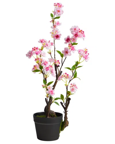 Nearly Natural 2.5ft Cherry Blossom Artificial Plant In Pink
