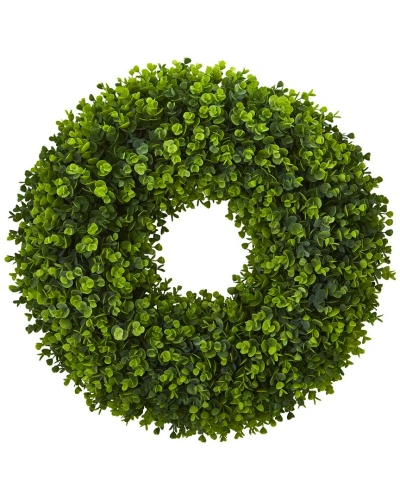 Nearly Natural 25in Eucalyptus Artificial Wreath In Green