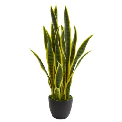 Nearly Natural 26-in Artificial Sansevieria Snake Plant In Green