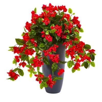 Nearly Natural 26-in Bougainvillea Artificial Plant In Red
