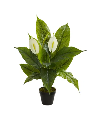 Nearly Natural 26" Spathiphyllum Artificial Plant (real Touch) In Green