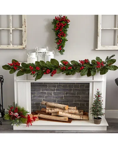 NEARLY NATURAL NEARLY NATURAL 26IN. BERRY BOXWOOD TEARDROP