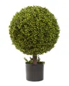 Nearly Natural 27in Boxwood Ball Topiary