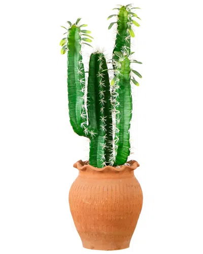 Nearly Natural 28in Artificial Cactus In Terracotta Planter In Green
