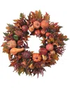 Nearly Natural 28in Harvest Wreath