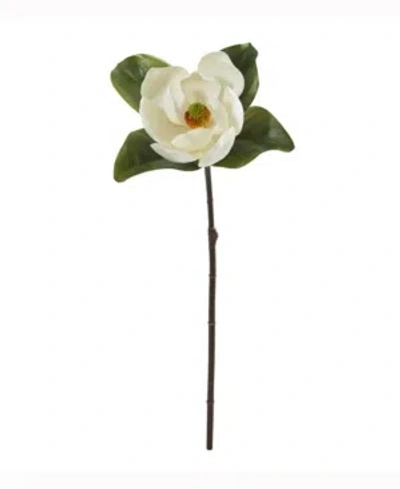 Nearly Natural 28in. Magnolia Artificial Flower Set Of 3 In White