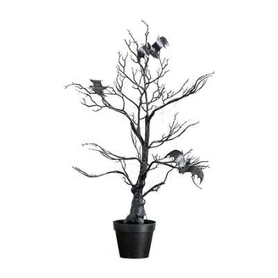 Nearly Natural 2ft Halloween Black Spooky Twig Lighted Indoor Artificial Tree