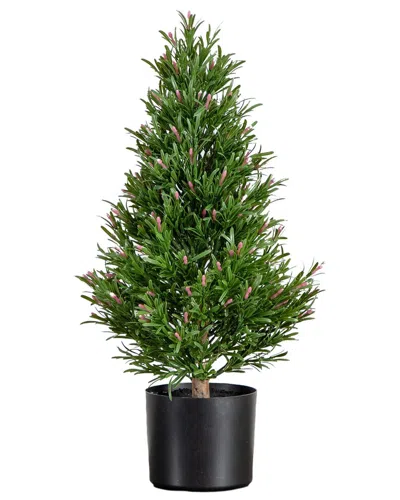 NEARLY NATURAL NEARLY NATURAL 2FT INDOOR/OUTDOOR UV-RESISTANT ARTIFICIAL ROSEMARY CONE TOPIARY TREE