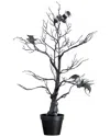 Nearly Natural 2ft. Pre-lit Artificial Halloween Black Spooky Twig Tree In Black