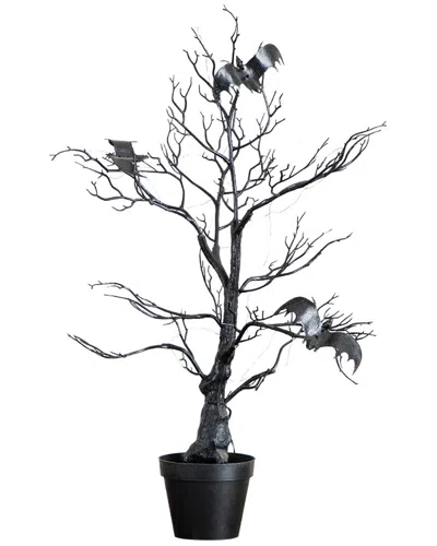 Nearly Natural 2ft. Pre-lit Artificial Halloween Black Spooky Twig Tree