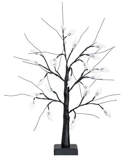 Nearly Natural 2ft. Pre-lit Artificial Halloween Ghost Twig Tree In Black