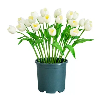 Nearly Natural 2ft Tulip Artificial Plant In Green