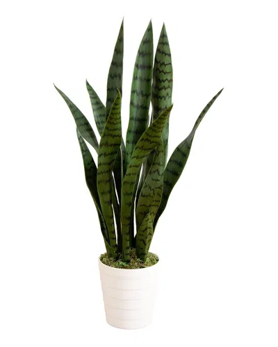 Nearly Natural 2ft. Uv Resistant Artificial Sansevieria Plant In