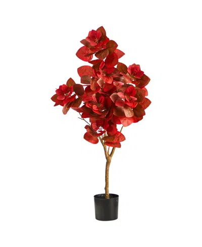 Nearly Natural Autumn Pomegranate Artificial Tree 4ft. In Orange
