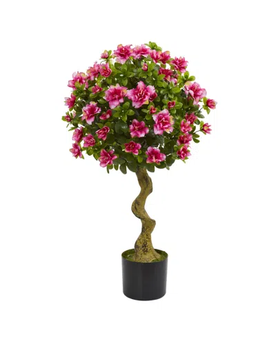 Nearly Natural 3' Azalea Artificial Topiary Tree In Pink