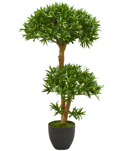 Nearly Natural 3' Bonsai-styled Podocarpus Artificial Tree In Green