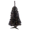 Nearly Natural 3 Foot Black Faux With Lights Halloween Tree In Black