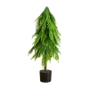 Nearly Natural 3ft. Artificial Real Touch Down Swept Norfolk Pine Tree In Green