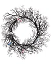 Nearly Natural 30in Halloween Gazing Eyeballs Twig Wreath In Black