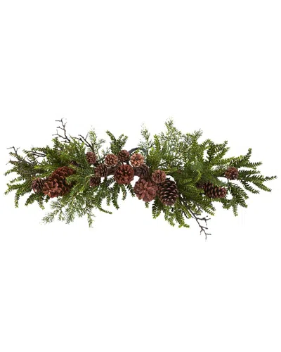 Nearly Natural 30in. Pine & Pinecone Swag In Multi