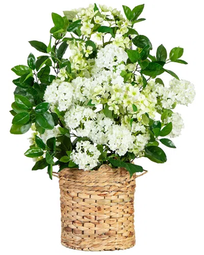 NEARLY NATURAL NEARLY NATURAL 31IN ARTIFICIAL MIXED FLOWER ARRANGEMENT IN HYACINTH WEAVE BASKET