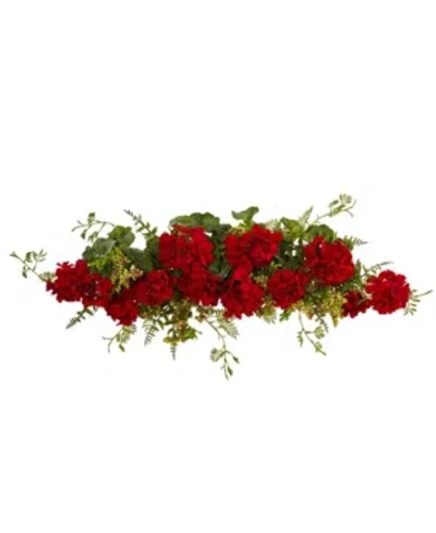 NEARLY NATURAL 32" GERANIUM & BERRY SWAG