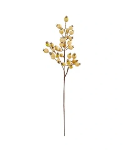 Nearly Natural 32" Pomegranate Artificial Flower Spray (set Of 6) In Cream