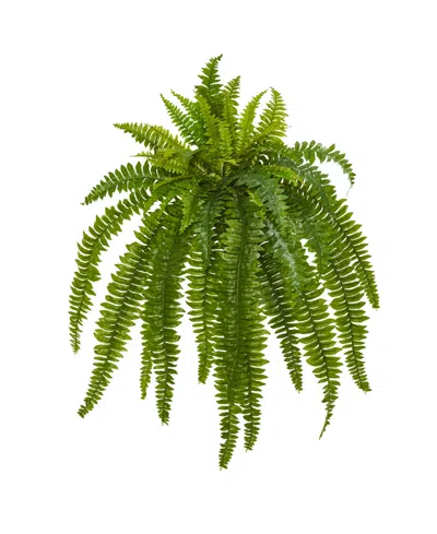 Nearly Natural 35" Boston Fern Artificial Plant (set Of 2) In Green