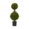 Nearly Natural 35 Double Boxwood Artificial Topiary In Green