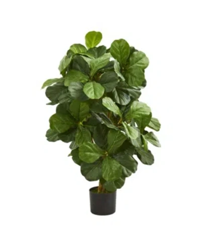 Nearly Natural 3.5' Fiddle Leaf Artificial Tree In Green