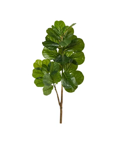 Nearly Natural 3.5' Fiddle Leaf Fig Artificial Tree In Green