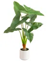 Nearly Natural 4.5ft Artificial Arrowhead Philodendron In Decorative Planter In Green