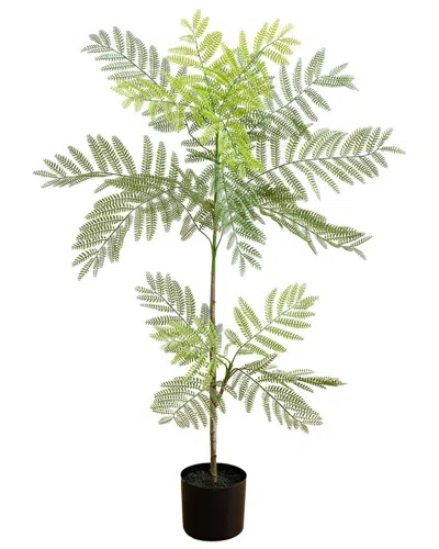 Nearly Natural 3.5ft Artificial Minimalist Jacaranda Tree In Green