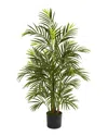 Nearly Natural 3.5' Artificial Areca Palm Uv-resistant Indoor/outdoor Tree In Green