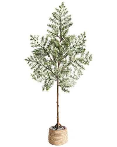 Nearly Natural 35in Frosted Pine Artificial Christmas Tree In Green