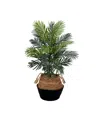 Nearly Natural 36" Artificial Areca Palm Tree With Handmade Jute Cotton Basket Diy Kit In Green