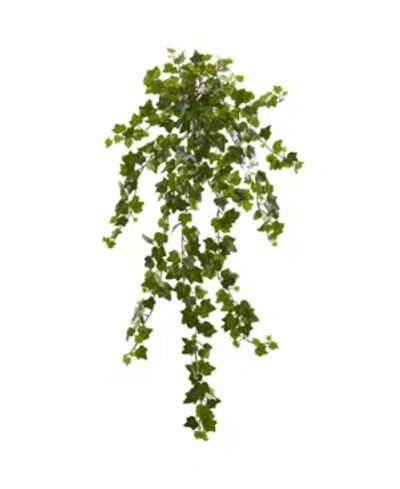 Nearly Natural 36" Curly Ivy Artificial Hanging Plant (set Of 3) In Green
