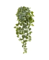Nearly Natural 36" Fittonia Hanging Bush Artificial Plant (set Of 2) (real Touch) In Green