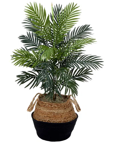 Nearly Natural 3ft Artificial Areca Palm Tree With Handmade Basket Diy Kit In Green