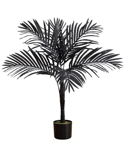 Nearly Natural 3ft. Artificial Halloween Black Golden Cane Tree
